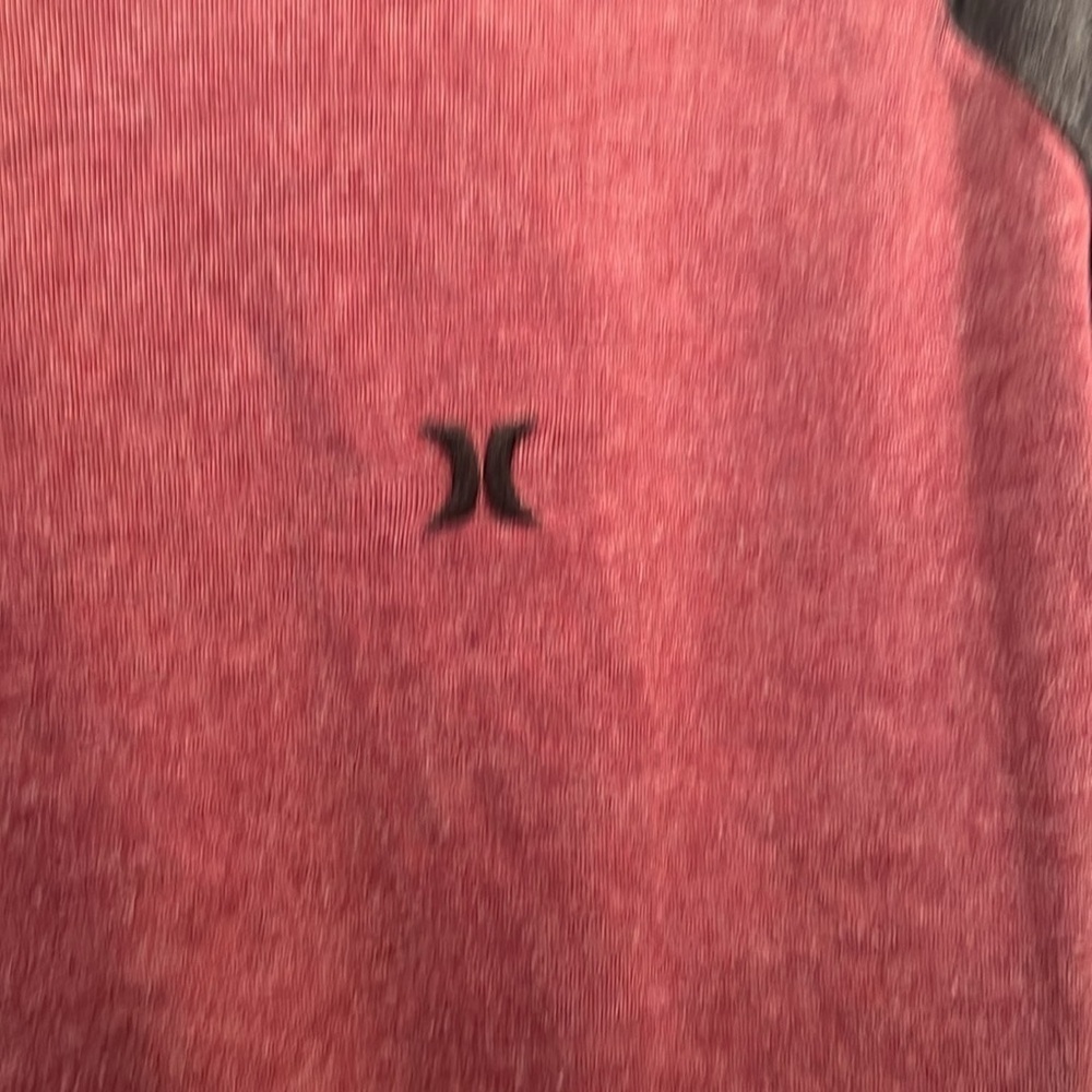 Hurley Long-sleeve Tee, SZ L, PTP 24”, Length 27”, Grey/Maroon, - Picture 4 of 4